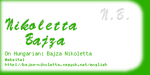 nikoletta bajza business card